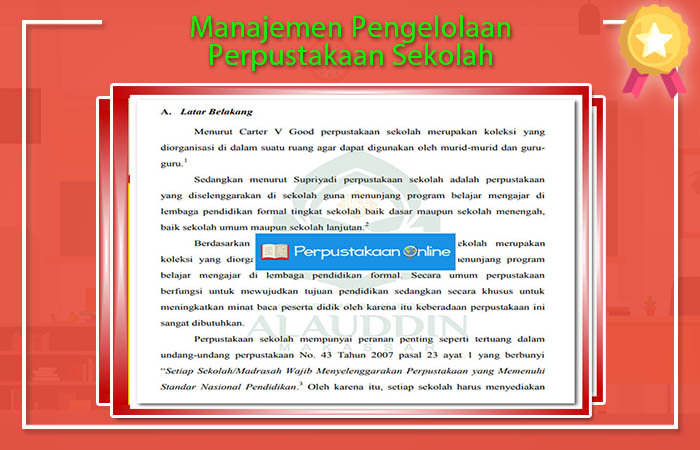 Manajemen Pengelolaan Perpustakaan Sekolah Manajemen Pengelolaan Perpustakaan Sekolah