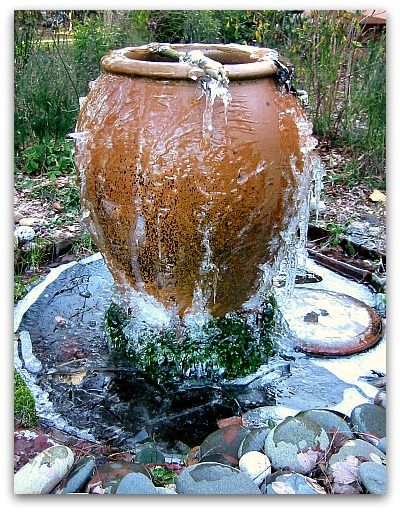 Homemade Water Fountain For Unique Small Garden View - Home Decor