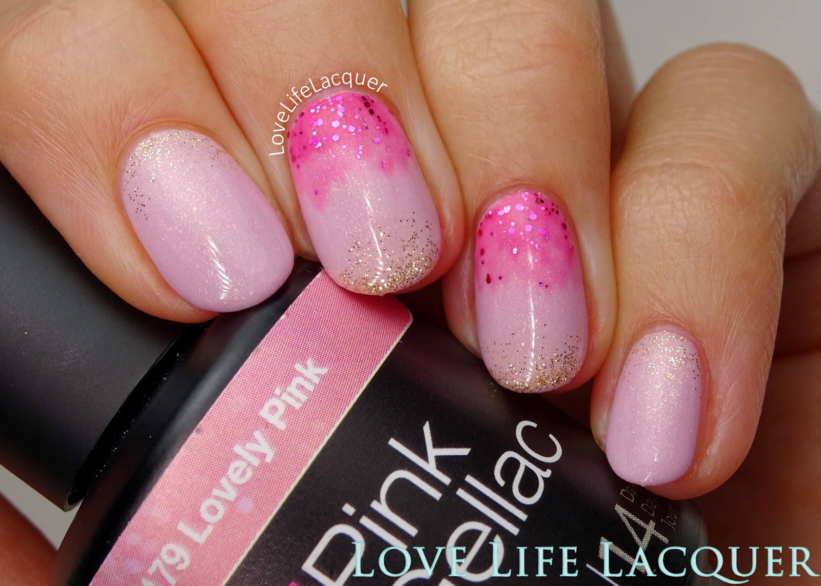 3. Pink and Silver Glitter Gradient Nails - wide 1