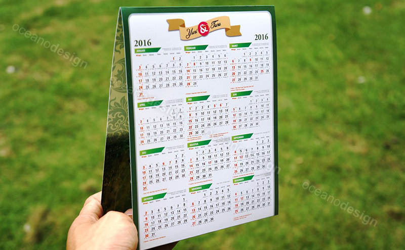 desain dan cetak undangan nikah yuni dan tono model kalender - Jasa