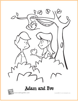 The Art of Andy Fling: Adam and Eve | Free Coloring Page