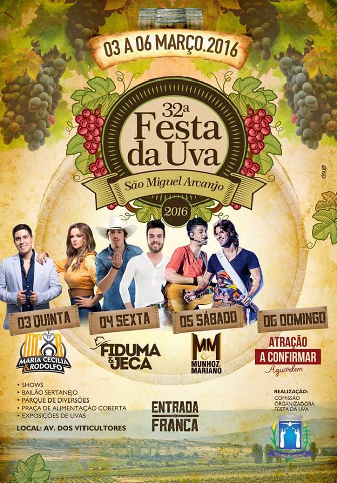 ARQUIMA 32ª FESTA DA UVA DE SÃO MIGUEL ARCANJOSP