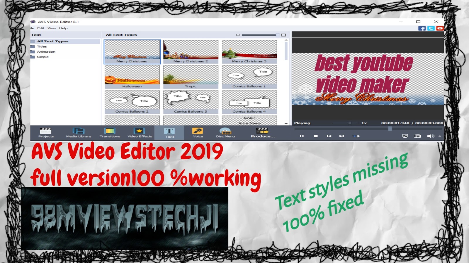 AVS Video Editor 2019 full version 100 working no text