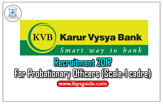 karur vysya bank kvb recruitment 2017 for probationary karur vysya bank