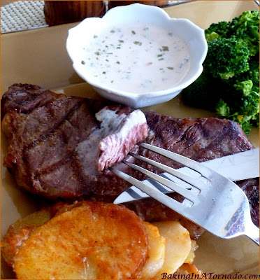 Tangy Horseradish Steak Sauce, a bit of a tang, a bit of a bite, a delicious enhancement to any steak  | Recipe developed by www.BakingInATornado.com | #recipe #dinner