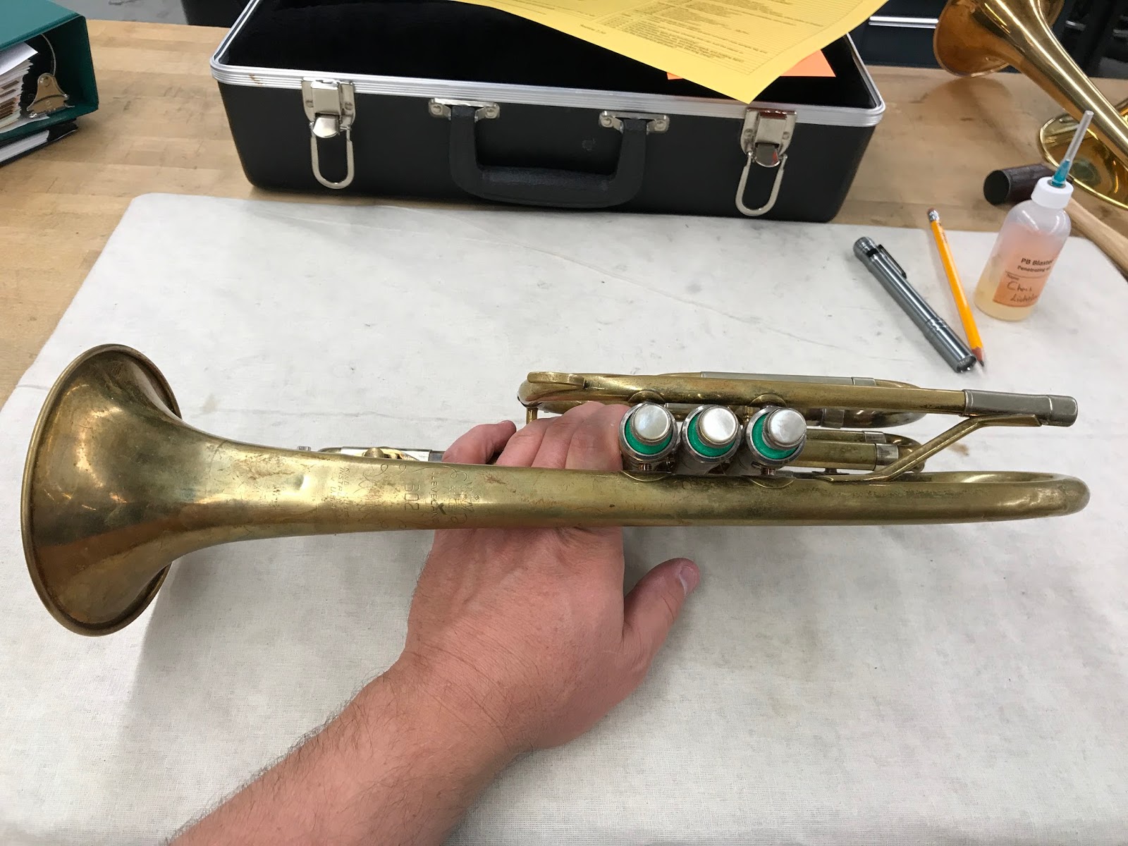 Band Instrument Repair and Wood Working Projects My King project.