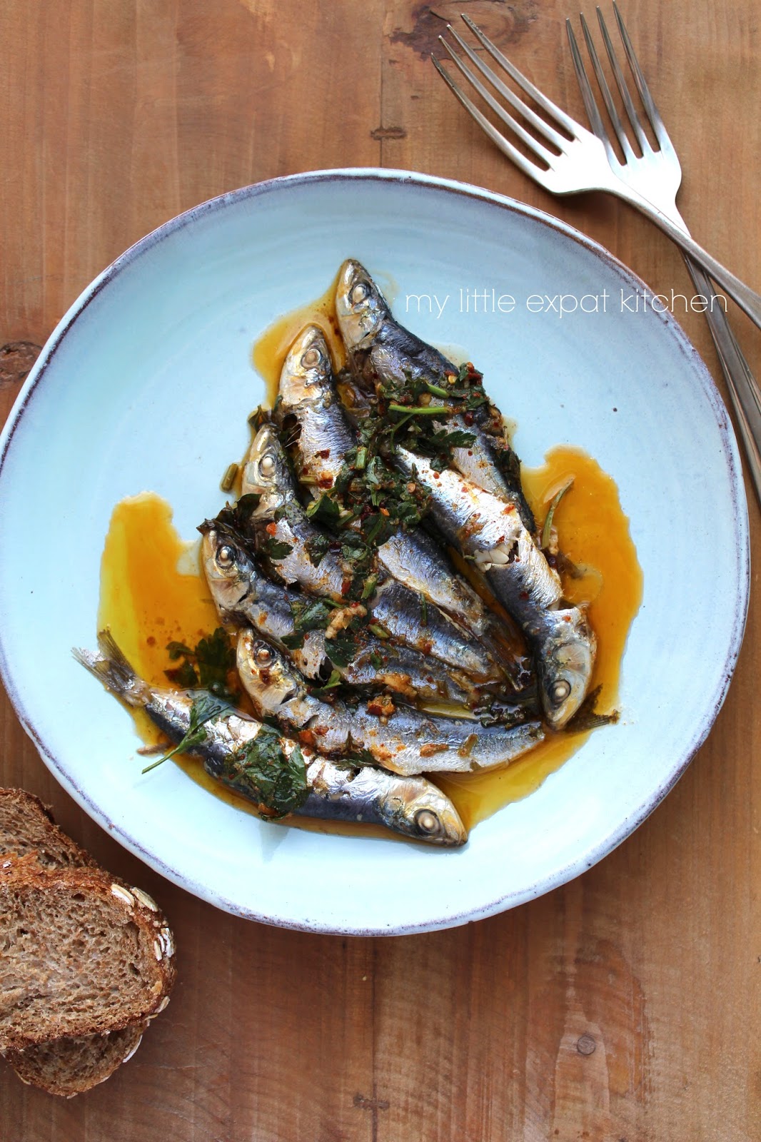 My Little Expat Kitchen Oven baked marinated sardines with chermoula sauce