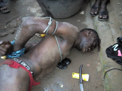  Thief Caught Stealing In A Church In Imo State. See What They Did To Him (PICS) Nado4