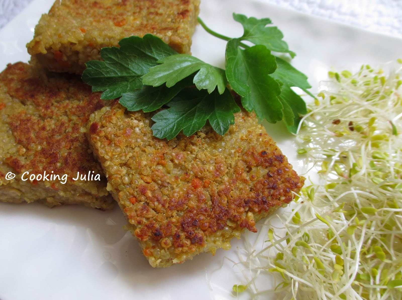 COOKING JULIA CROQUETTES DE QUINOA AU CURRY VEGAN