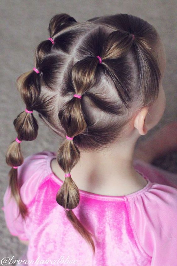 6 Peinados hermosos con ligas para niñas ~ Manoslindas.com