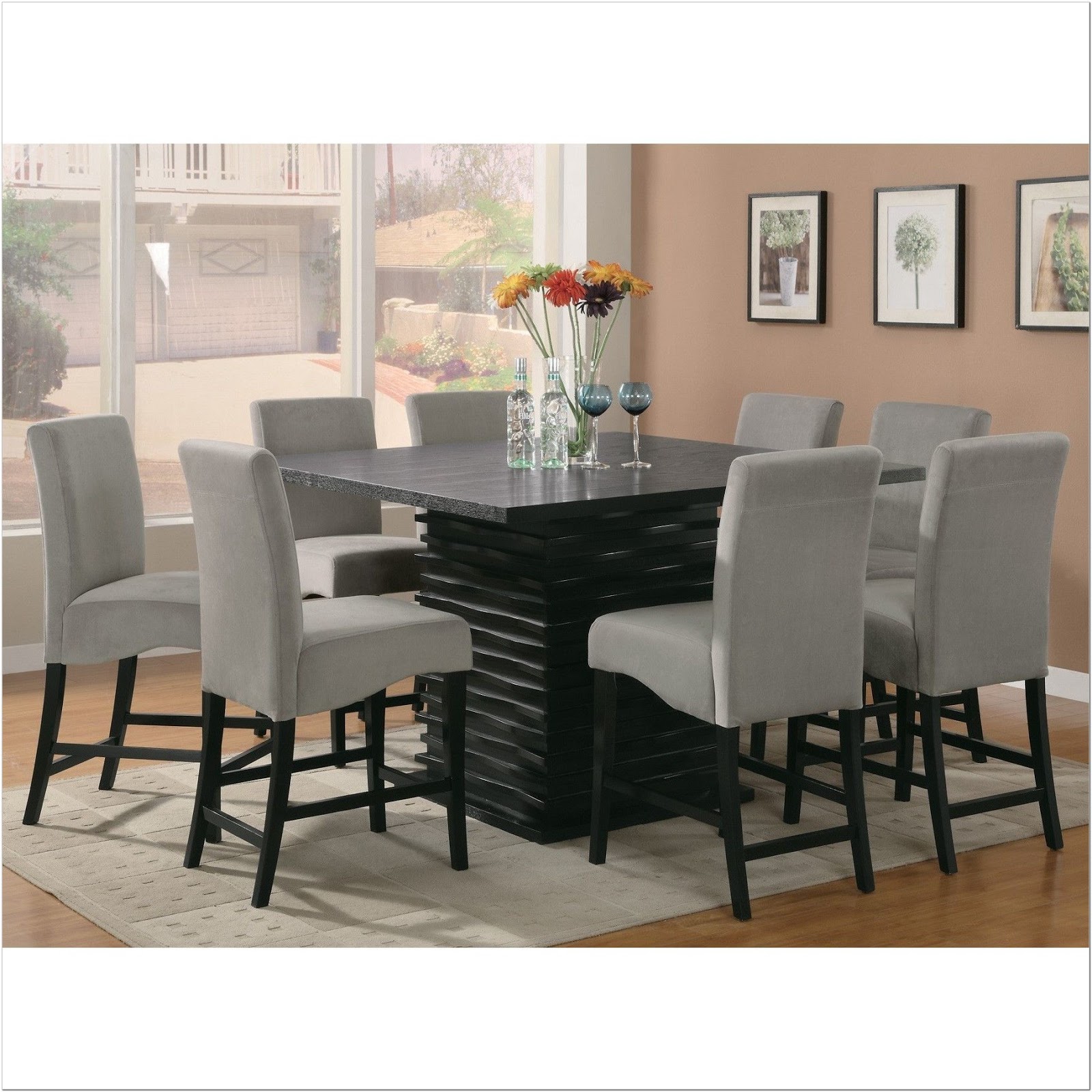 9 Piece Square Dining Room Set