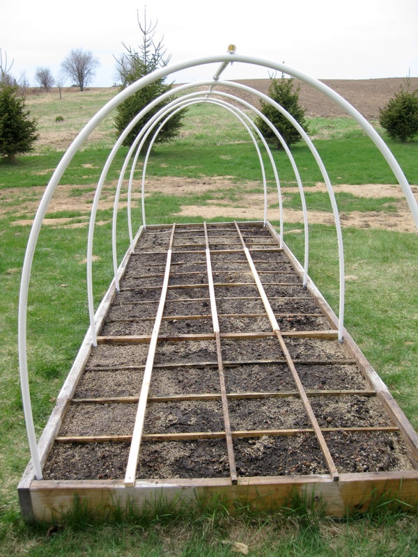 Diary of a fledgling farmer Mini PVC hoop house for our Square Foot
