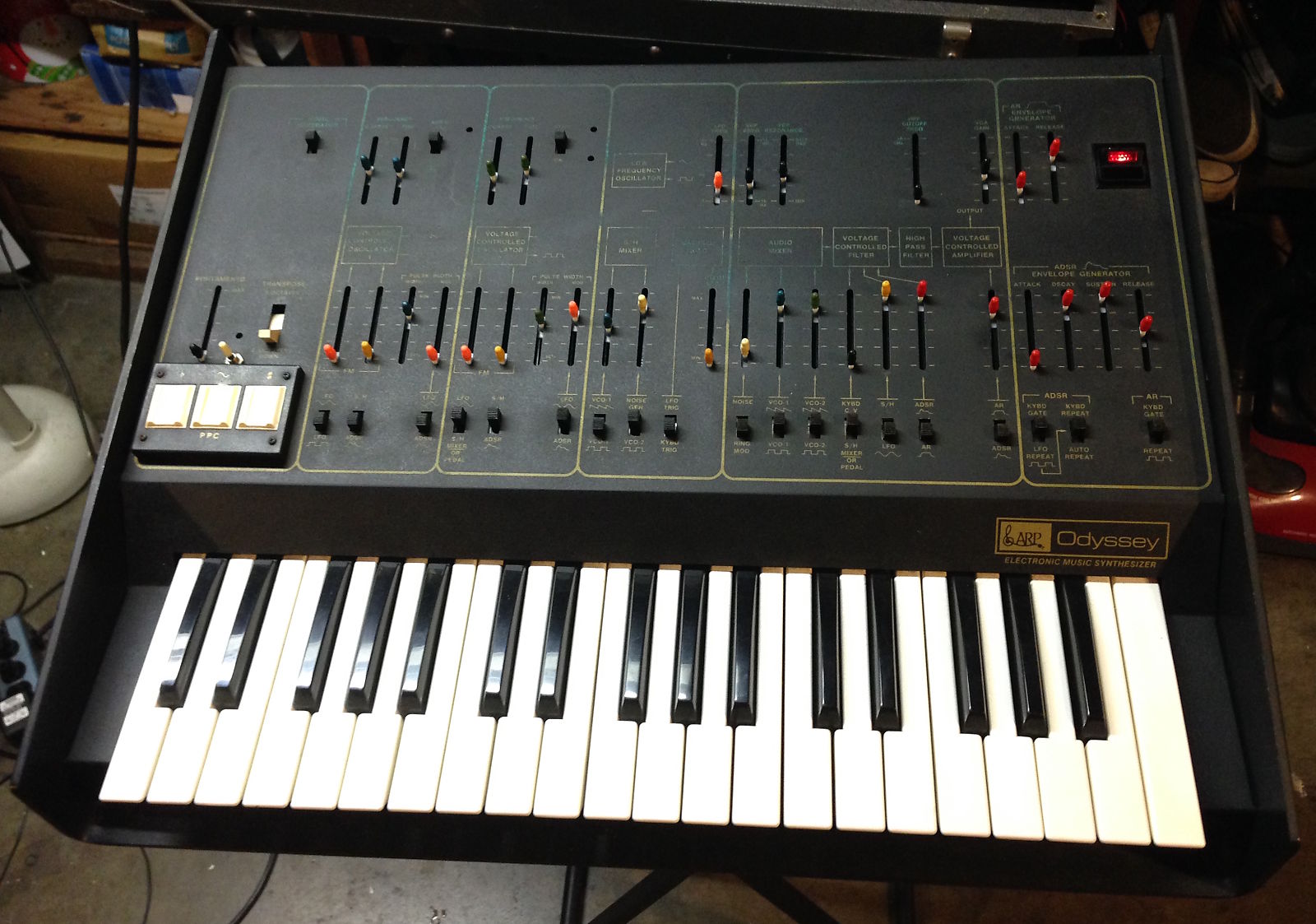 MATRIXSYNTH: Modified ARP Odyssey MKII 2813 Black & Gold Analog Synthesizer