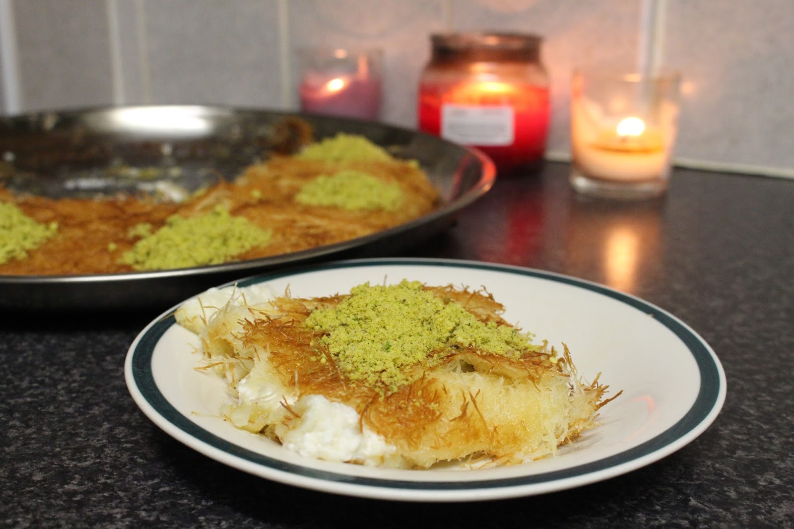 nosaibasfood ) Kunafa bil jibn (kunafa with cheese)