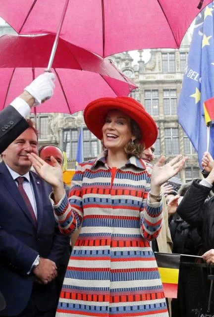 Queen Mathilde of Belgium visited the adapted work company Le Perron in Liege