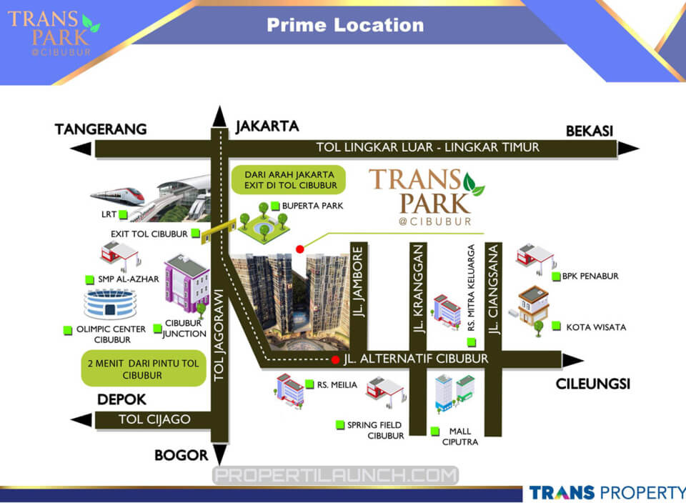 Trans Park Cibubur Location