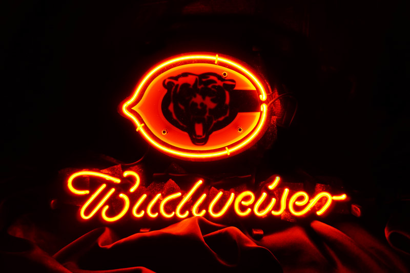 Wiki Neon logo blog: NFL Chicago Bear Football Budweiser