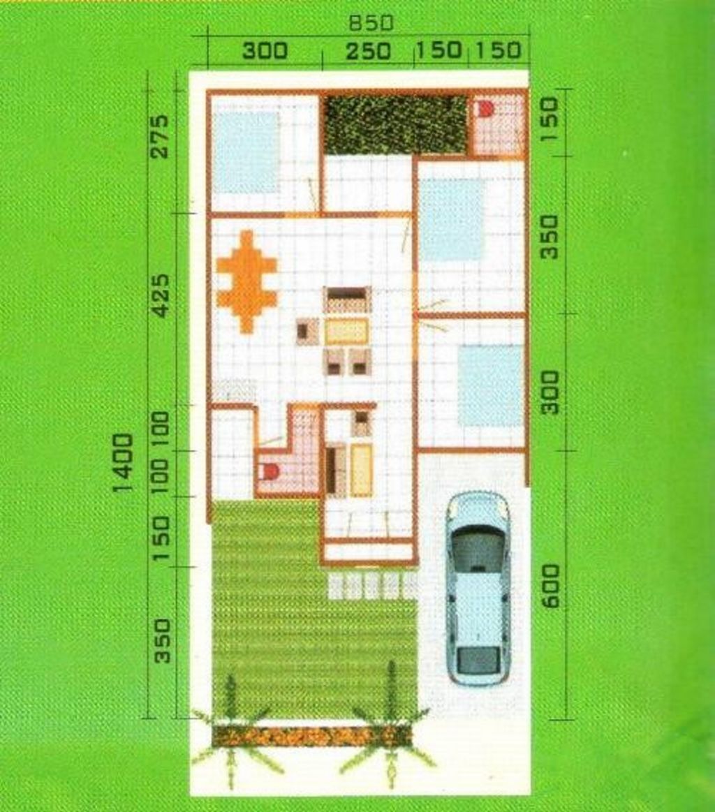Gambar Denah 3 Kamar 2 Kamar Mandi Idaman