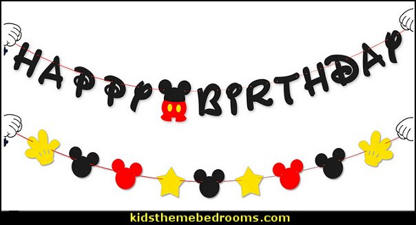 Mickey Mouse Birthday Banner and Garland Mickey Mouse Birthday Banner and Garland