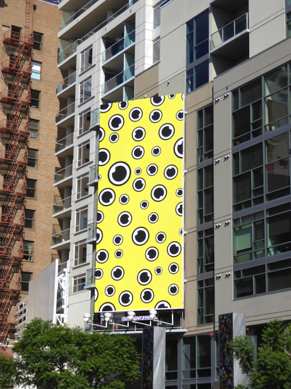 Snapchat eyeballs billboard Vine Street Snapchat eyeballs billboard