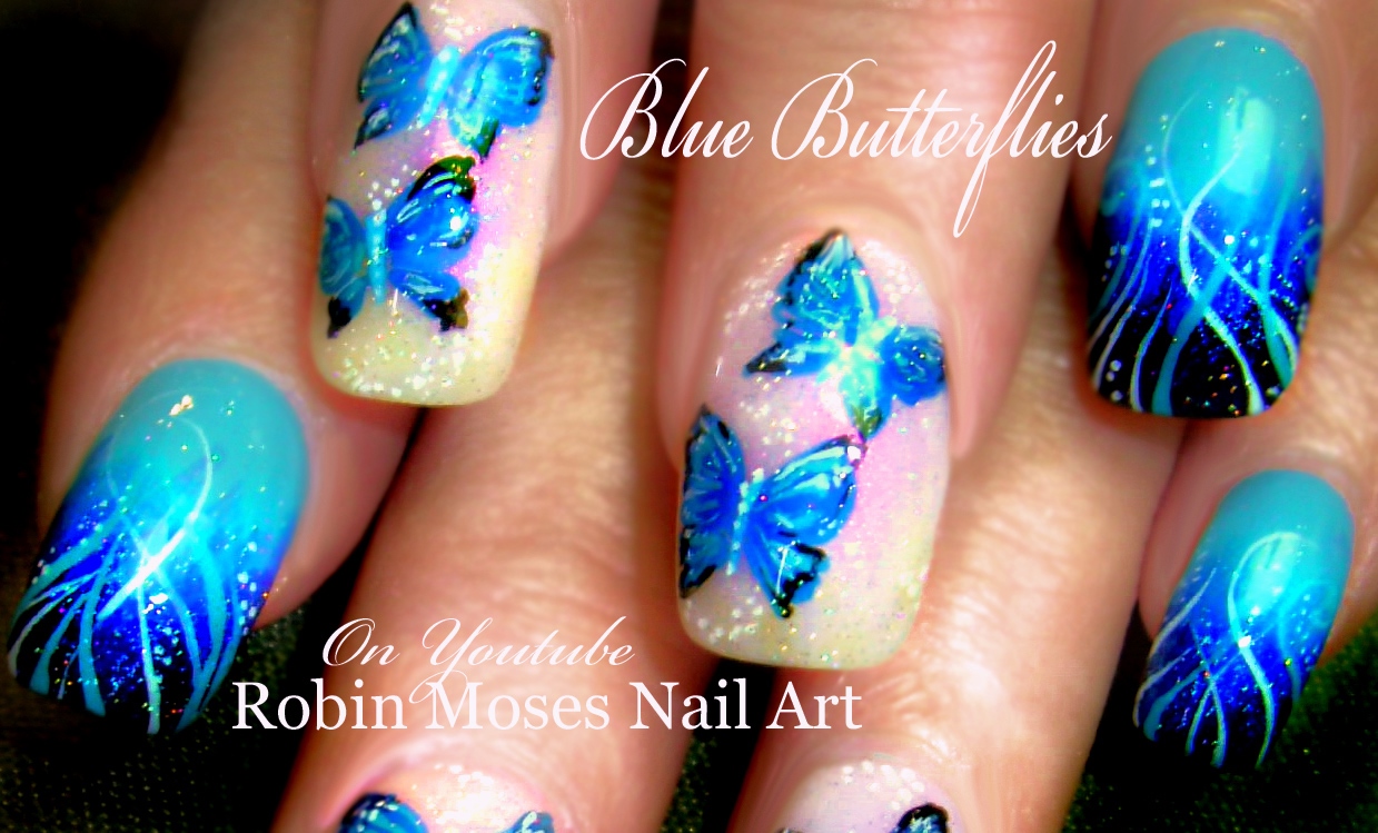 Nail Art by Robin Moses ESSIE 1000 Polish Holo Glitter Gold Gradient