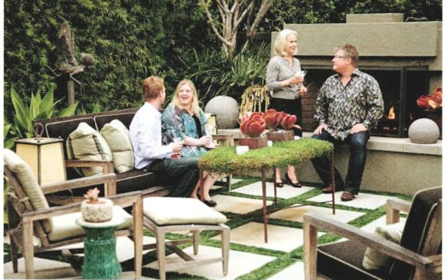 ciao! newport beach: shades of green in this outdoor space