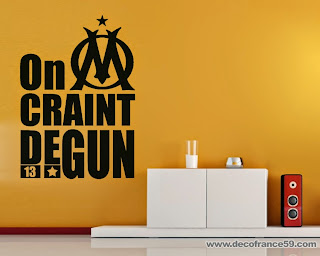 Sticker mural décoratif olympique de marseille on craint dégun - Decofrance59.com