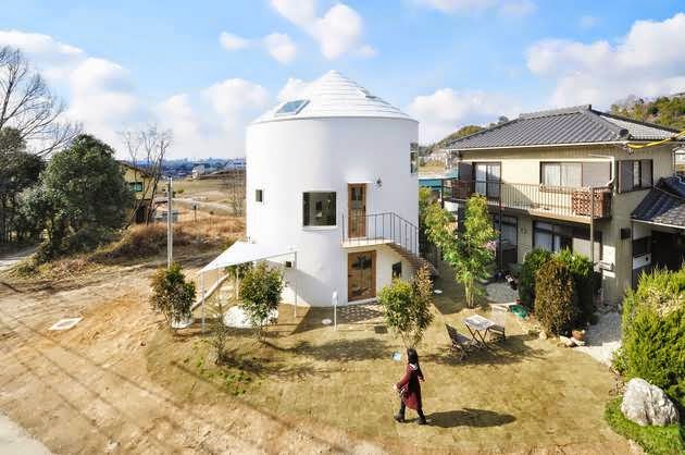 Sendai Unique Silo-Style House Design With Unique Space Divisions