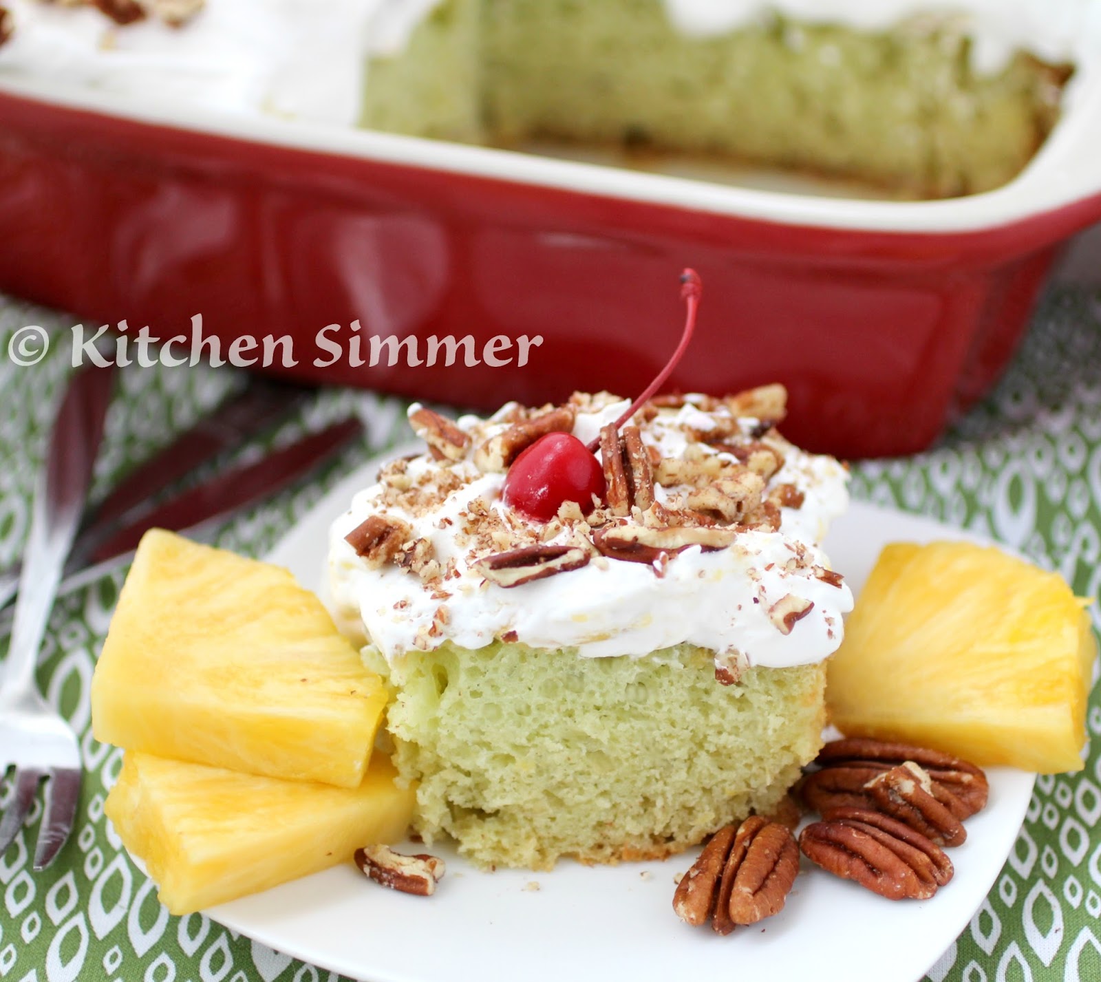 Kitchen Simmer Pistachio and Pineapple Cake