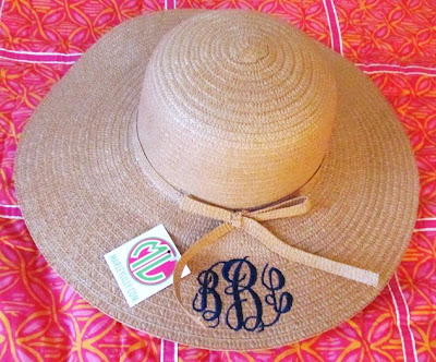 Maryland Pink and Green: Monogrammed Derby Hats