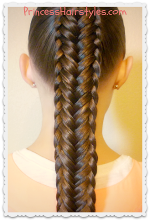 twisted edge fishtail braid hair