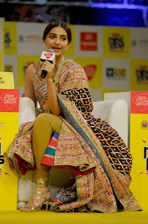 Sonam Kapoor yesterday as a speaker of the India Today Mind Rocks Summit in Delhi!
