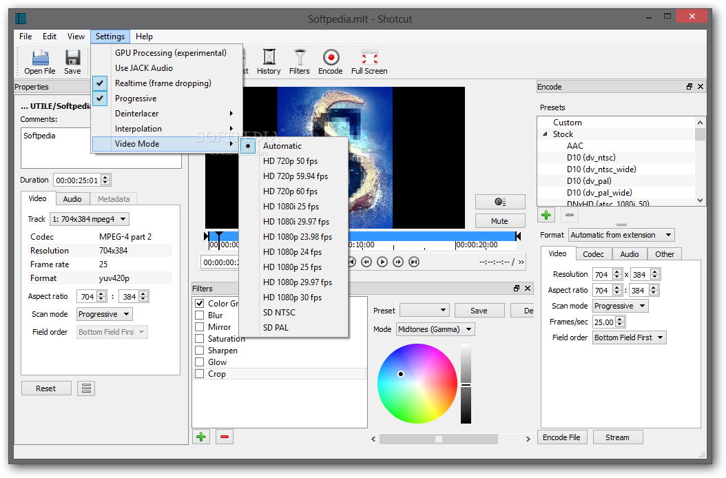 Free Video Encoding and Filtering Software Shotcut Free download