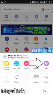 Cara Mengubah Tampilan/Background UC Browser Jadi Transparan