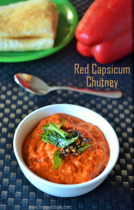 Red Capsicum Chutney Recipe | Red Bell Pepper Chutney | Chutney Recipes ...