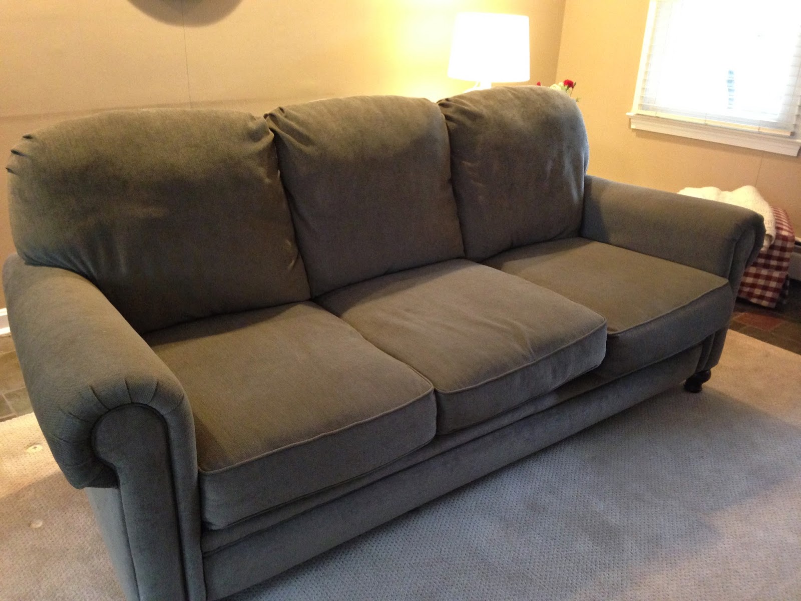 Pam Morris Sews Comfy Pottery Barn style sofa