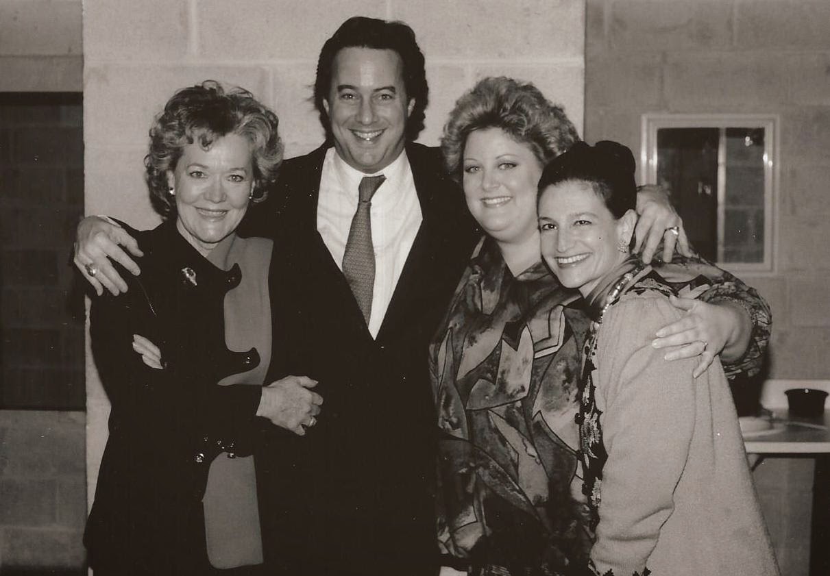 Karen with THOR ECKERT, JR. and sopranos LEONIE RYSANEK and DEBORAH VOIGT Karen with THOR ECKERT, JR. and sopranos LEONIE RYSANEK and DEBORAH VOIGT