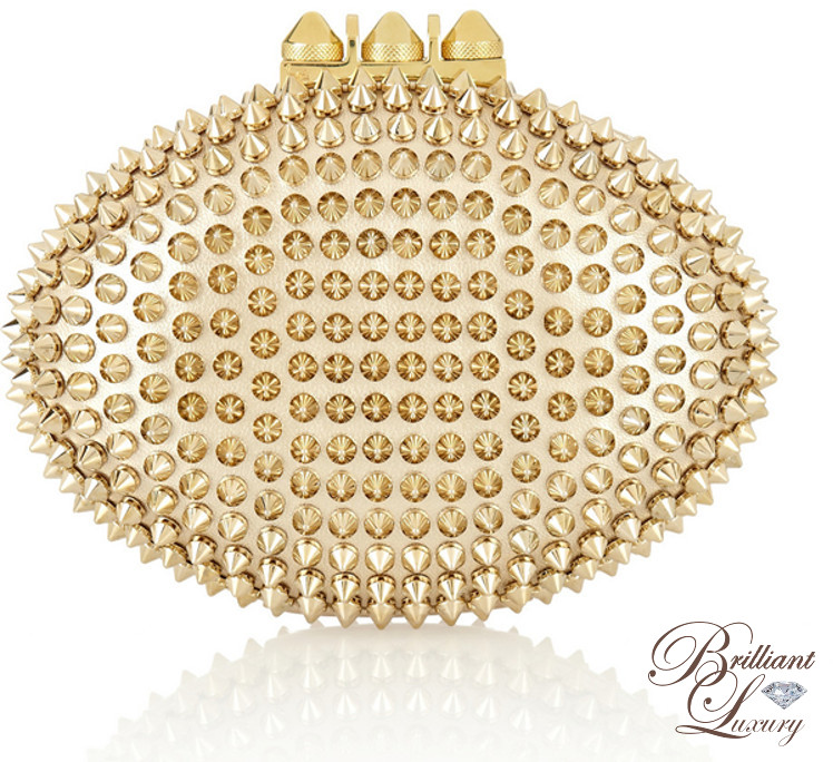 Brilliant Luxury by Emmy DE ♦ Christian Louboutin 'Mina' Clutch Spikes