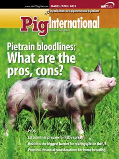 Pig International. Nutrition and health for profitable pig production 2015-02 - March & April 2015 | ISSN 0191-8834 | TRUE PDF | Bimestrale | Professionisti | Distribuzione | Tecnologia | Mangimi | Suini
Pig International  is distributed in 144 countries worldwide to qualified pig industry professionals. Each issue covers nutrition, animal health issues, feed procurement and how producers can be profitable in the world pork market.