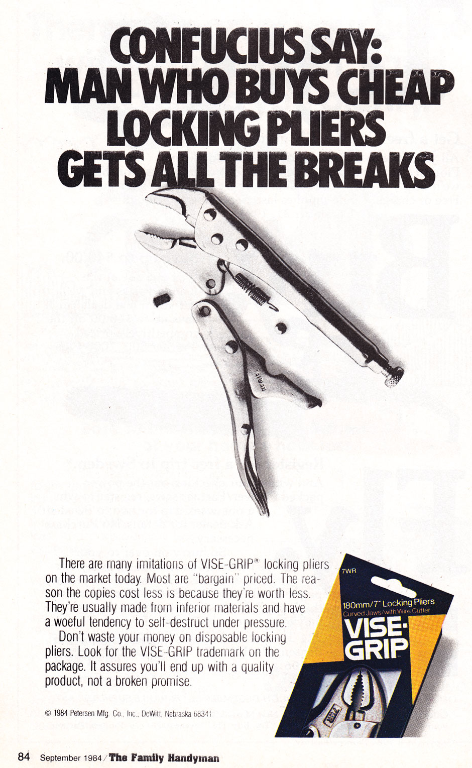 Progress is fine, but it's gone on for too long. Vise Grips versus