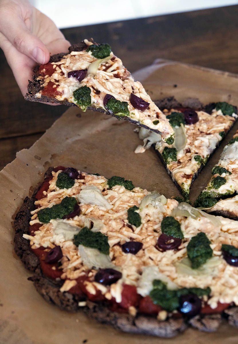 Perfected Black Bean Pizza Crust
