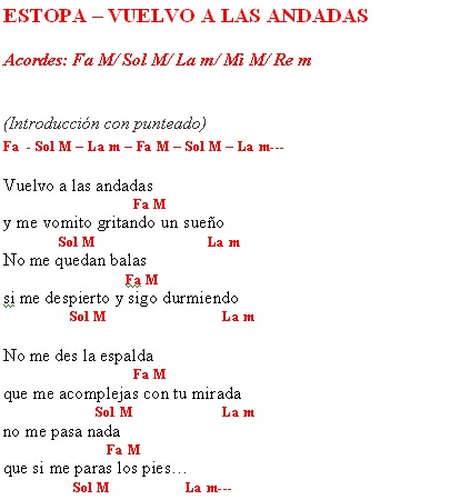 Estopa Acordes