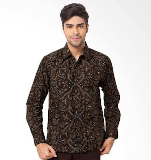 Model terbaru kemeja pria lengan panjang motif batik Model terbaru kemeja pria lengan panjang motif batik