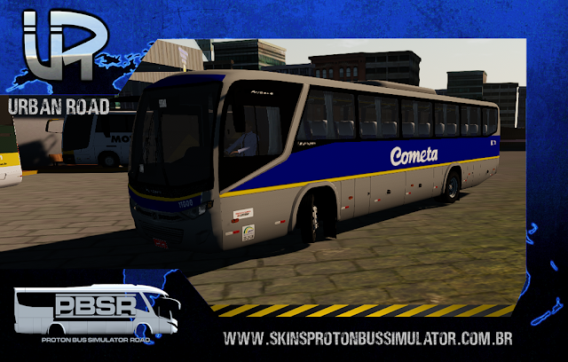 Audace Viação Cometa Skin Proton Bus Simulator Road - Audace MB OF-1721 BT5 Viação Cometa