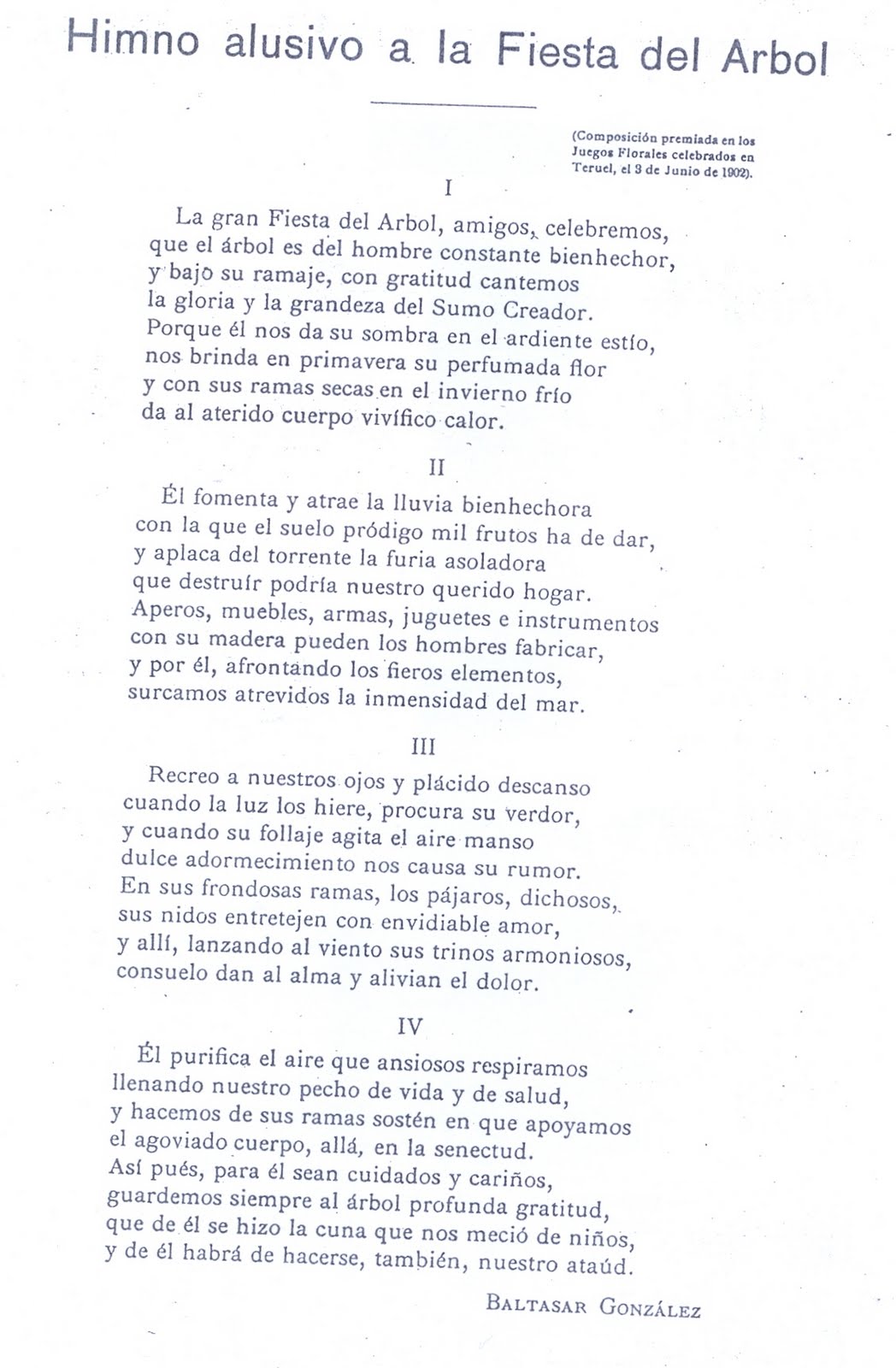 Centro de Estudios Borjanos: La partitura del Himno de la Fiesta del Árbol