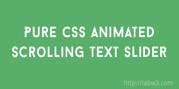 Pure Css Text Slider