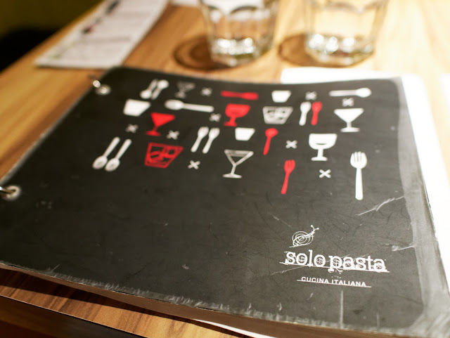Solo Pasta義大利麵 菜單