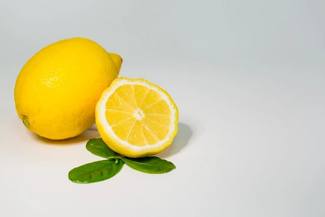 lemon on counter top cut open