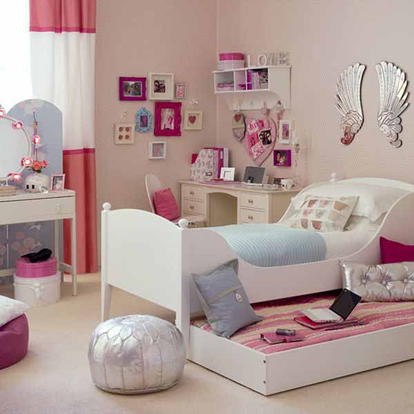 Contoh desain kamar tidur anak perempuan sederhana Contoh desain kamar tidur anak perempuan sederhana