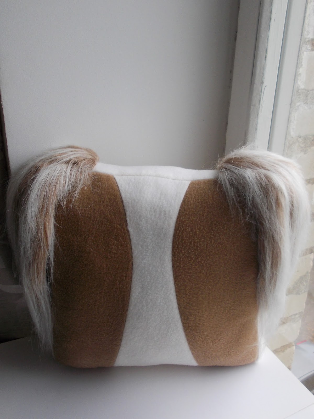 Rollanda pillows Japanese Chin dog pillow with furry ears